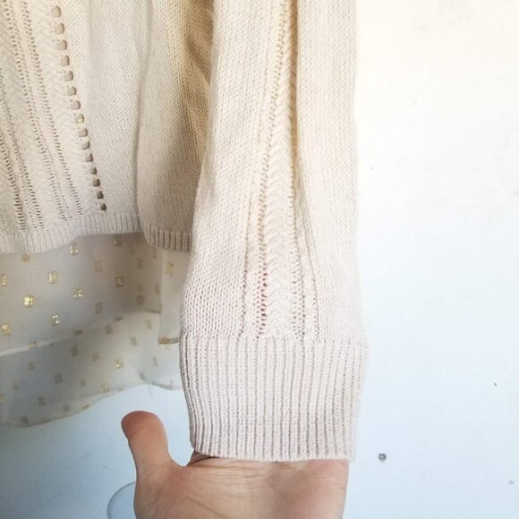 Lucky Brand Layer Look Split Back Knit Sweater Sm - Picture 6 of 14